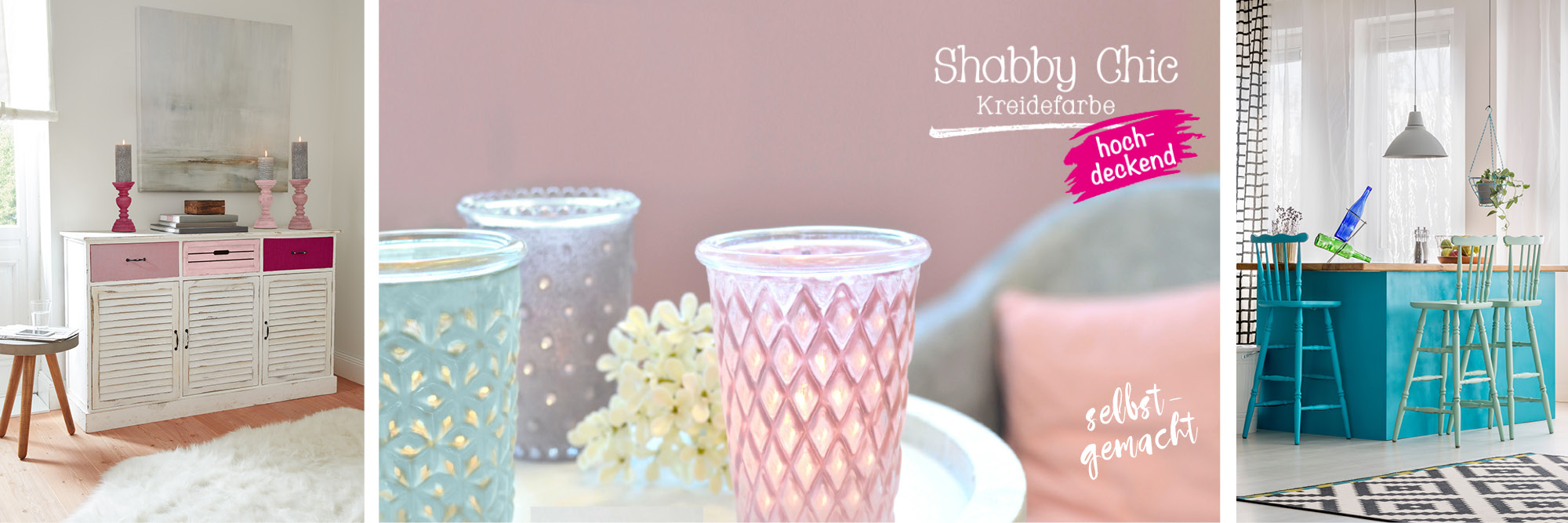 Kreidefarbe_Shabby Chic Banner mit Beispielen