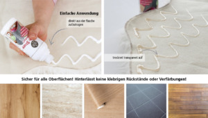 Teppich Stopp auftragen